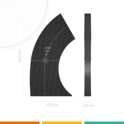 FC12 - Filtre à Charbon Compatible Hotte Fagor Sauter AFC10 4 FC12 - Filtre à Charbon Compatible Hotte Fagor Sauter AFC10 – Image 2