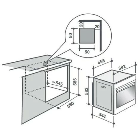 SAUTER Four Pyrolyse Encastrable Inox 73L Multifonction Chaleur Tournante Porte Froide - Inox 6 SAUTER Four Pyrolyse Encastrable Inox 73L Multifonction Chaleur Tournante Porte Froide - Inox – Image 4