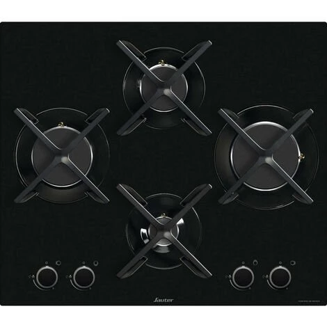 Table Verre Gaz 60cm 4 Foyers Noir - Spg9465b - Sauter - Noir 3 Table Verre Gaz 60cm 4 Foyers Noir - Spg9465b - Sauter - Noir