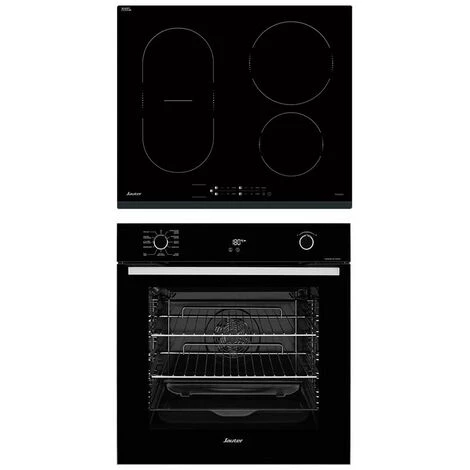 PACK SAUTER Four Pyrolyse Encastrable Noir 73L Multifonction Chaleur Tournante + Plaque De Cuisson Induction 4 Foyers 7200W - Noir 2 PACK SAUTER Four Pyrolyse Encastrable Noir 73L Multifonction Chaleur Tournante + Plaque De Cuisson Induction 4 Foyers 7200W - Noir