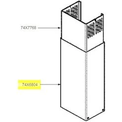 CHEMINE INFERIEURE POUR HOTTE SAUTER - 74X6804